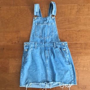 Denim overall dress